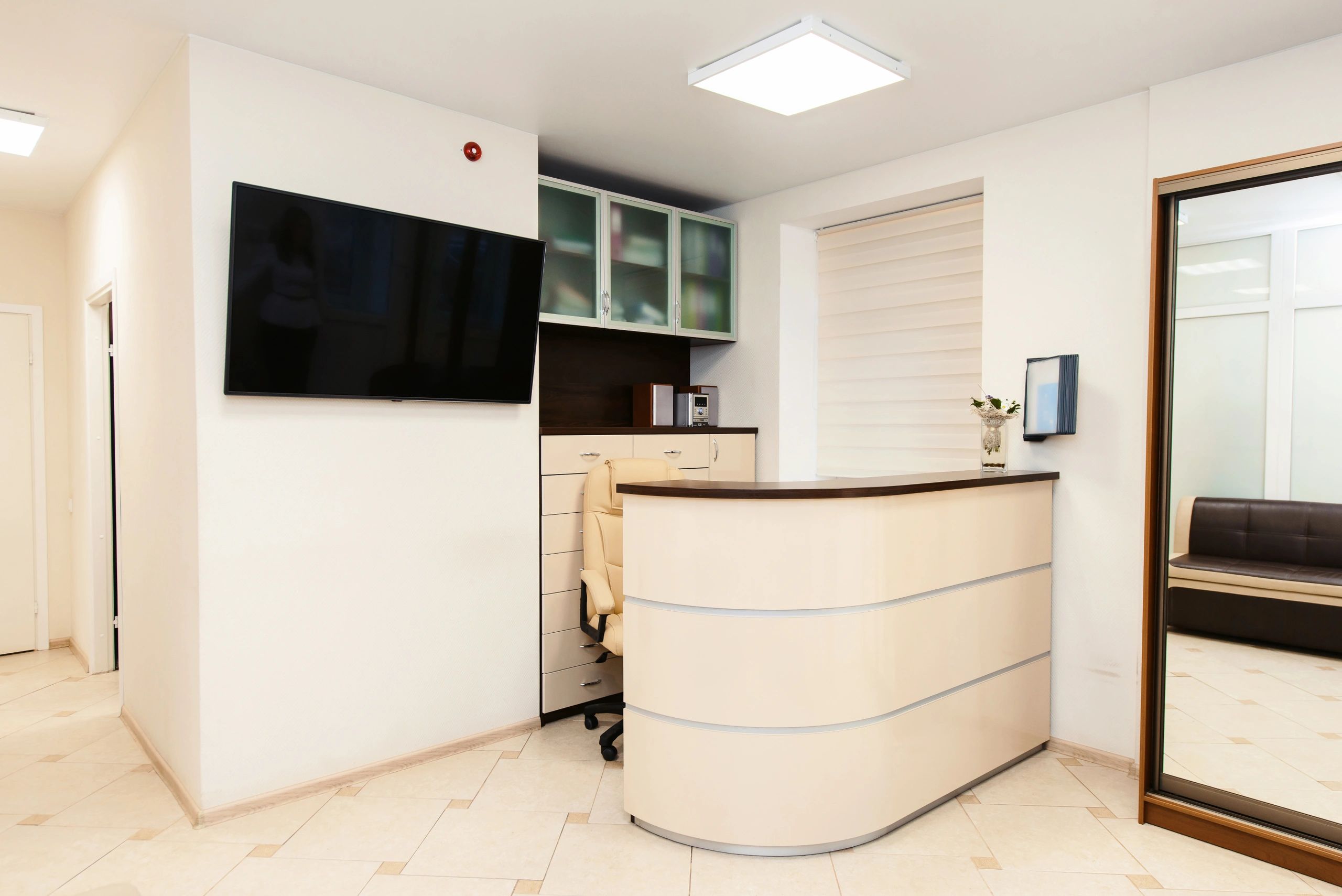 Modern dental clinic reception area